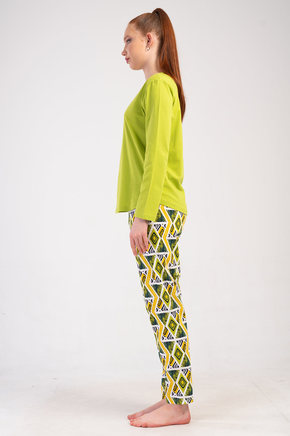 KADIN XXL PIJAMA TAKIM SUPREM 502076 - Vienetta1.GrupCELADONGREEN