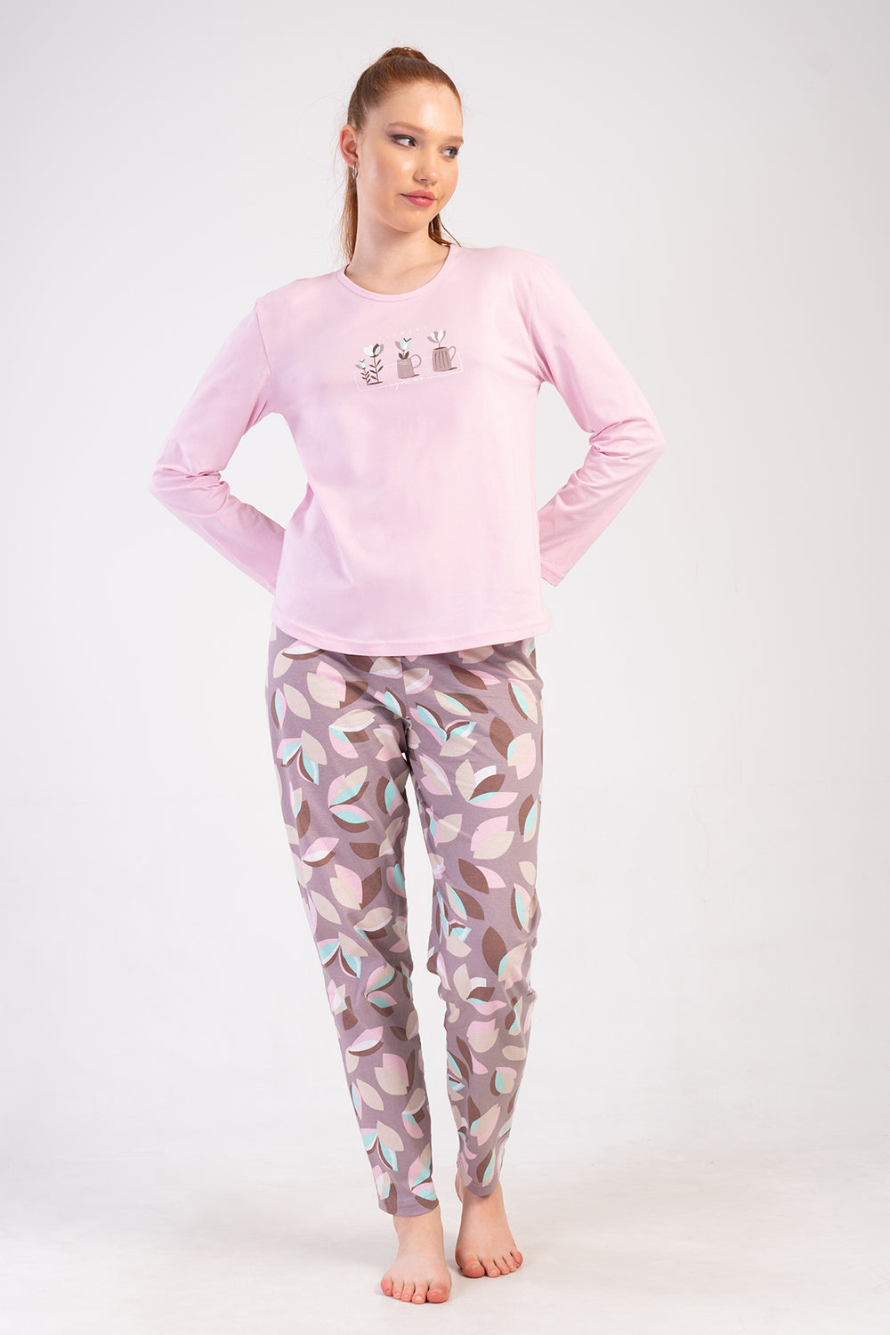 KADIN XXL PIJAMA TAKIM SUPREM 502080 - Vienetta1.GrupBEJ