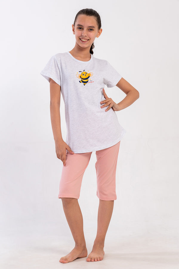 KIZ COCUK KAPRI TAKIM SUPREM 502151 - VienettaBABY PINK5 - 6