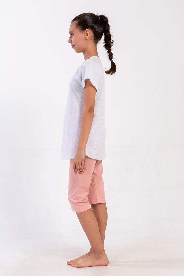 KIZ COCUK KAPRI TAKIM SUPREM 502151 - VienettaBABY PINK5 - 6