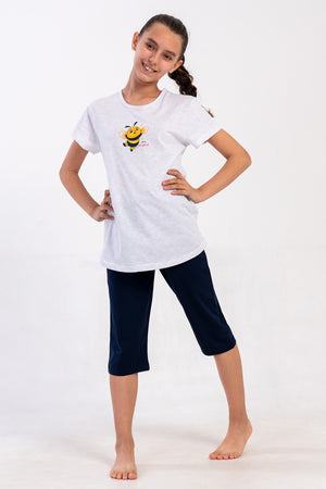 KIZ COCUK KAPRI TAKIM SUPREM 502151 - VienettaLACIVERT7 - 8