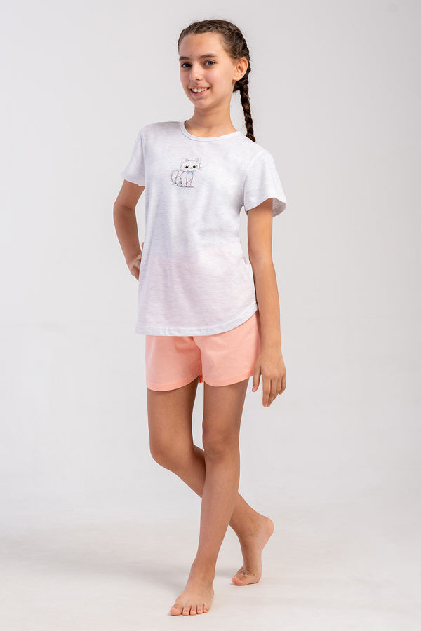 Kids' Girl Supreme Little Cat Short Set