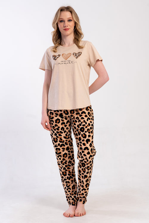 KADIN P.SUPREM XXL O YAKA KISA KOL ETEGI OVAL PIJAMA TAKIM