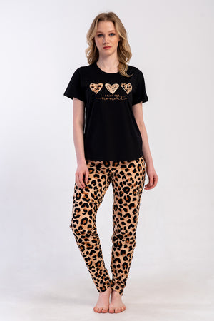 KADIN P.SUPREM XXL O YAKA KISA KOL ETEGI OVAL PIJAMA TAKIM