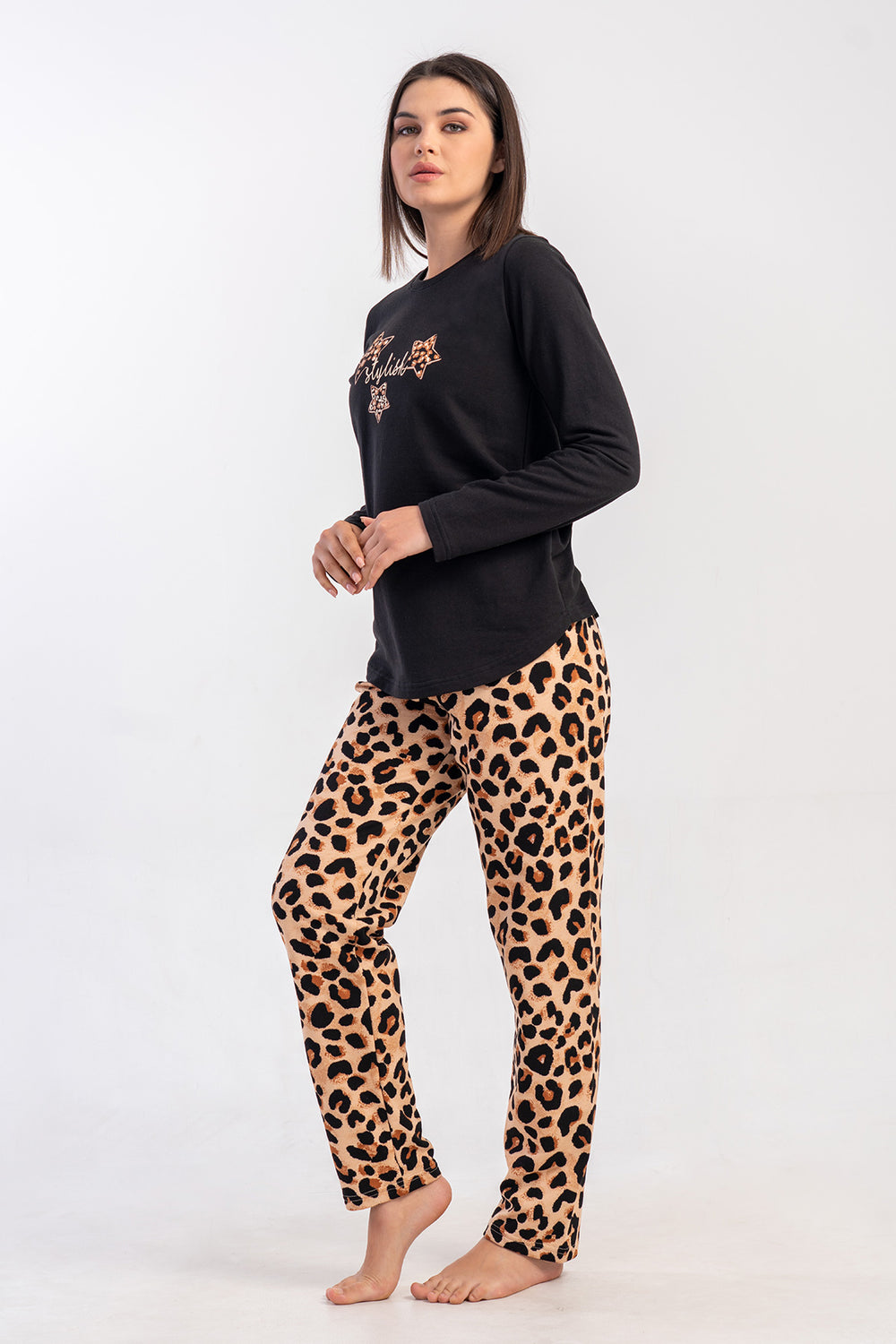 KADIN PIJAMA TAKIM 2IPLIK 502171 - Vienetta1.GrupSIYAH