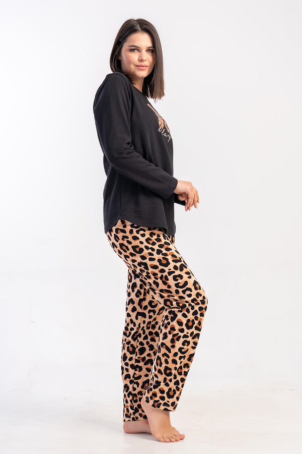 KADIN XXL PIJAMA TAKIM 2IPLIK 502172 - Vienetta1.GrupSIYAH