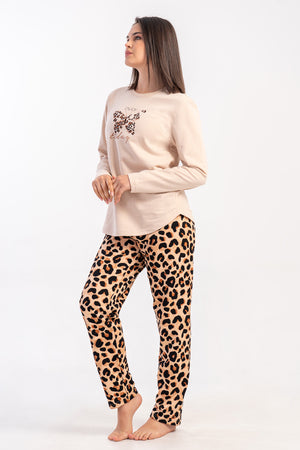 KADIN XXL PIJAMA TAKIM 2IPLIK 502172 - Vienetta1.GrupBEJ