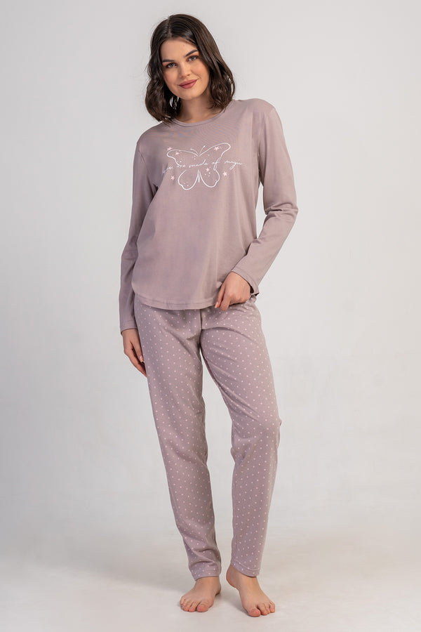 Woman Supreme Big Size Dina O Neck Pyjama Set - Vienetta1.GrupKAHVE