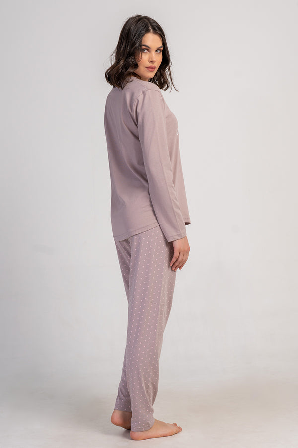 Woman Supreme Big Size Dina O Neck Pyjama Set - Vienetta1.GrupKAHVE