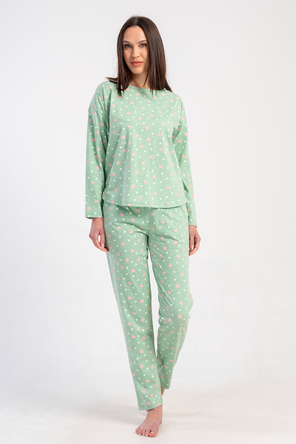 KADIN PIJAMA TAKIM SUPREM 503018 - Vienetta1.GrupYESIL