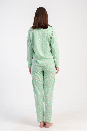 KADIN PIJAMA TAKIM SUPREM 503018 - Vienetta1.GrupYESIL