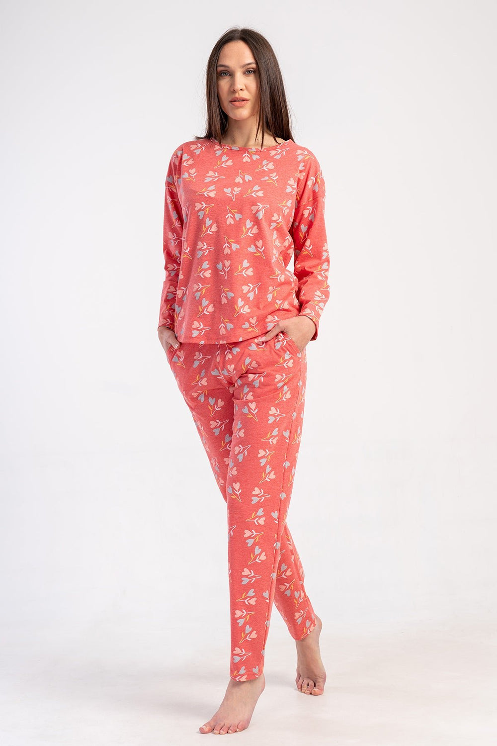 KADIN PIJAMA TAKIM SUPREM 503020 - Vienetta1.GrupPINK