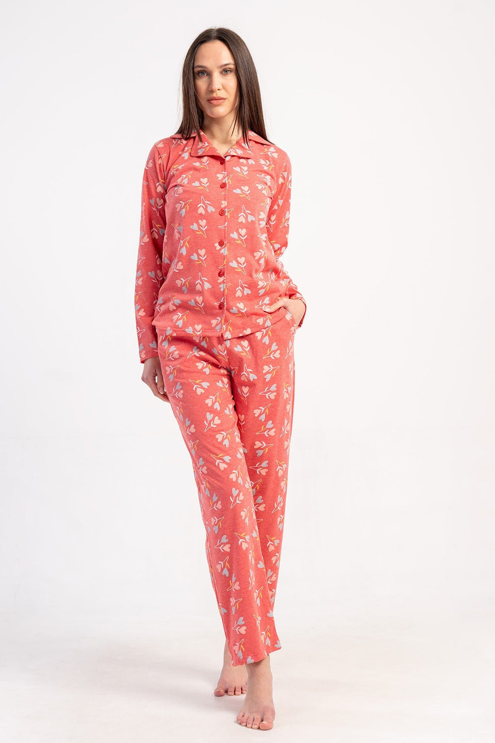 KADIN PIJAMA TAKIM SUPREM 503021 - Vienetta1.GrupPINK