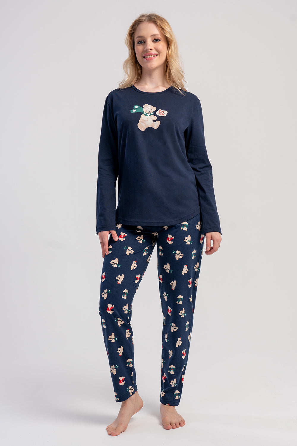 KADIN PIJAMA TAKIM SUPREM 503060 - Vienetta1.GrupY.LACIVERT