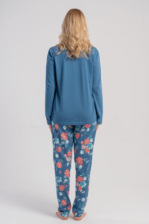 Woman Supreme Big Size Nila O Neck Pyjama Set - Vienetta1.Grup4235ORANJ