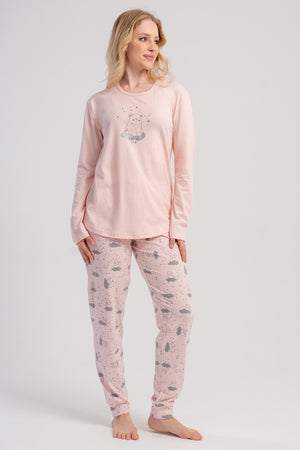 Woman Supreme Vixo Long Sleeve Pyjama Set - Vienetta1.GrupEG2 MELANJ