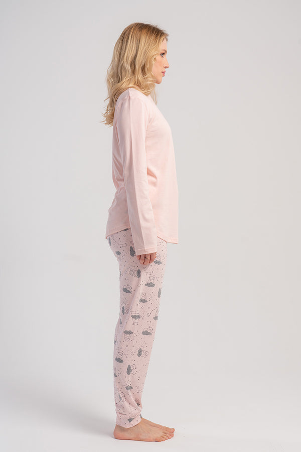 Woman Supreme Vixo Long Sleeve Pyjama Set - Vienetta1.GrupEG2 MELANJ