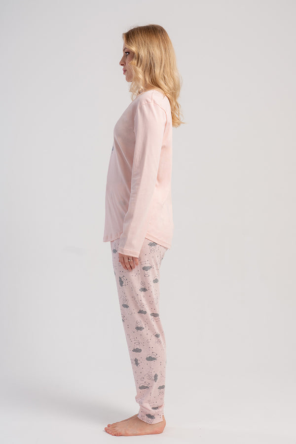 Woman Supreme Vixo Long Sleeve Pyjama Set - Vienetta1.GrupEG2 MELANJ