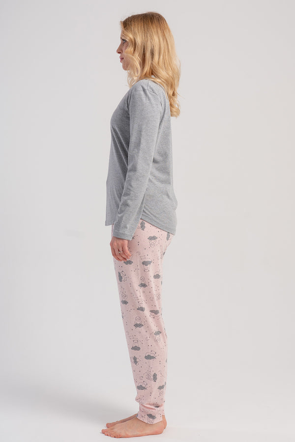 Woman Supreme Vixo Long Sleeve Pyjama Set - Vienetta1.GrupEG2 MELANJ