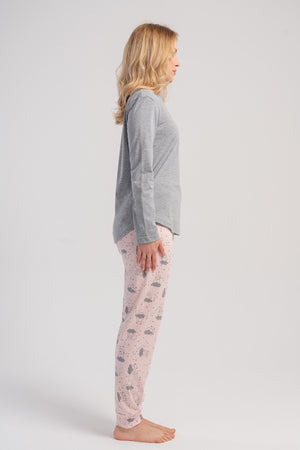 KADIN PIJAMA TAKIM SUPREM 503071 - Vienetta1.GrupBABY PINK