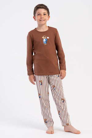 ERKEK COCUK PIJAMA TAKIM SUPREM 503075 - Vienetta1.GrupKAHVE