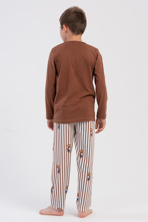 ERKEK COCUK PIJAMA TAKIM SUPREM 503075 - Vienetta1.GrupKAHVE