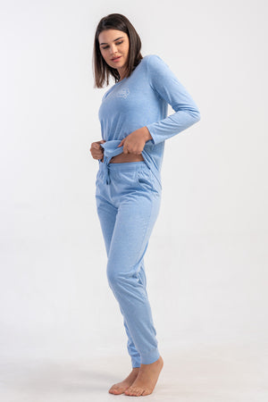 Woman Supreme Nexo Long Sleeve Pyjama Set - Vienetta1.GrupMAVI MELANJ