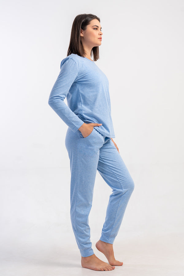 Woman Supreme Nexo Long Sleeve Pyjama Set - Vienetta1.GrupMAVI MELANJ