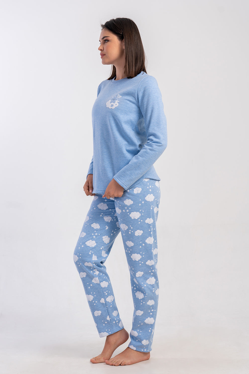 KADIN PIJAMA TAKIM 2IPLIK 503088 - Vienetta1.GrupMAVI