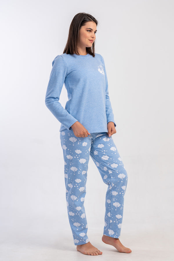 KADIN PIJAMA TAKIM 2IPLIK 503088 - Vienetta1.GrupMAVI