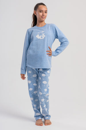 Kids' Girls Two Yarn Noor Long Sleeve Pyjama Set - Vienetta1.GrupMAVI