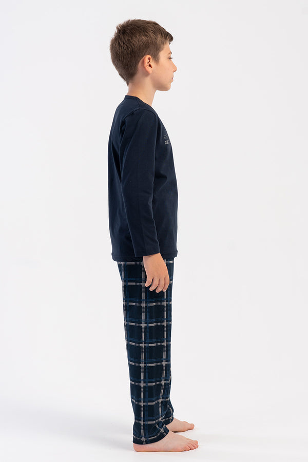 ERKEK COCUK PIJAMA TAKIM SUPREM 503098 - Vienetta1.GrupY.LACIVERT