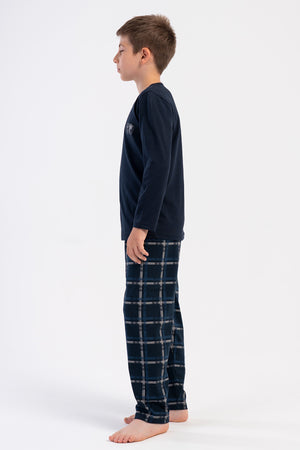 Kids' Boy Supreme Pela O Neck Pyjama Set