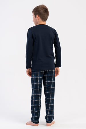 Kids' Boy Supreme Pela O Neck Pyjama Set