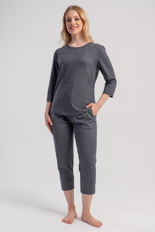 KADIN PIJAMA TAKIM SUPREM 503102 - VienettaGRIS