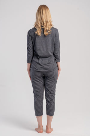 KADIN PIJAMA TAKIM SUPREM 503102 - VienettaGRIS