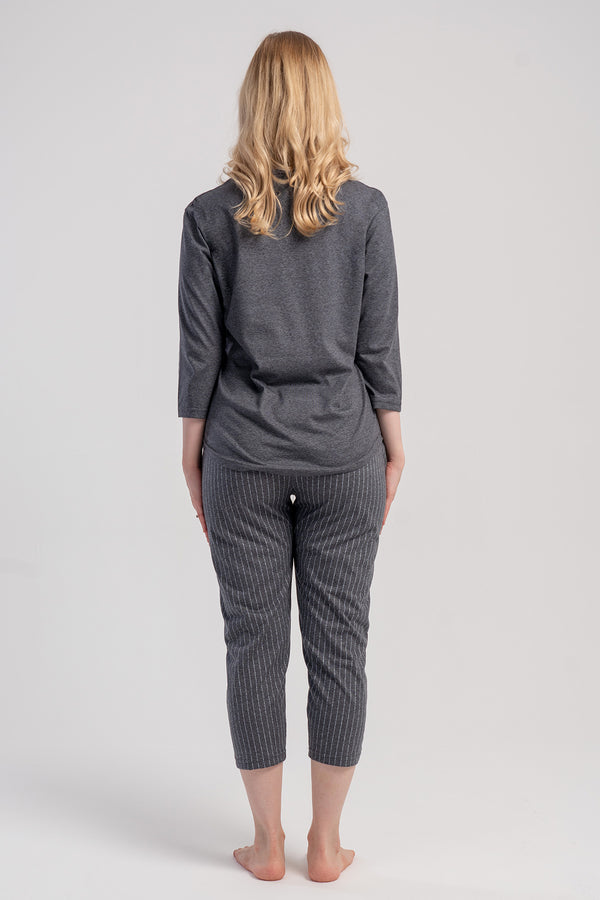 KADIN PIJAMA TAKIM SUPREM 503102 - VienettaGRIS