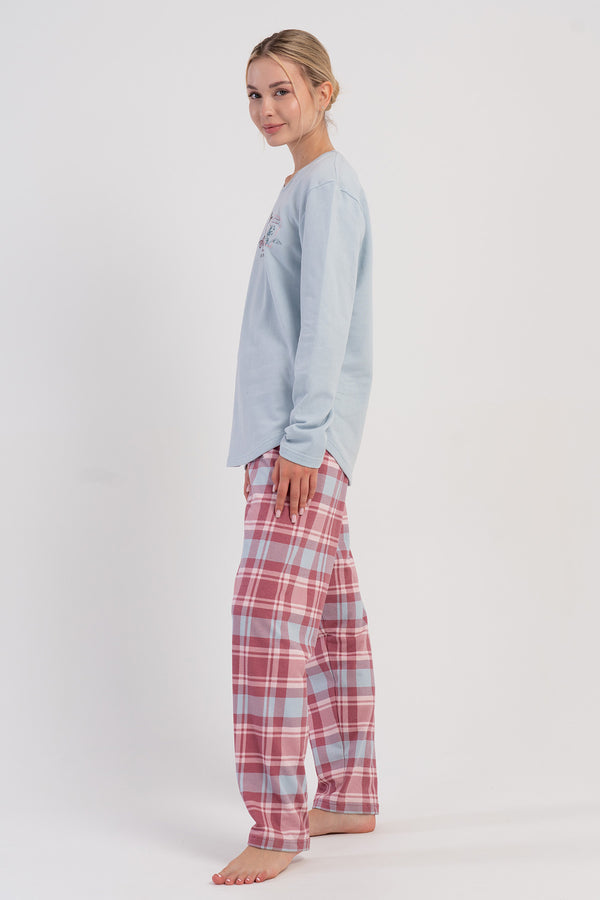 KADIN PIJAMA TAKIM 2IPLIK 503108 - Vienetta1.GrupMAVI