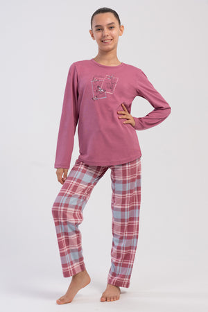 Kids' Girls Supreme Qeja O Neck Pyjama Set - Vienetta1.GrupMAVI