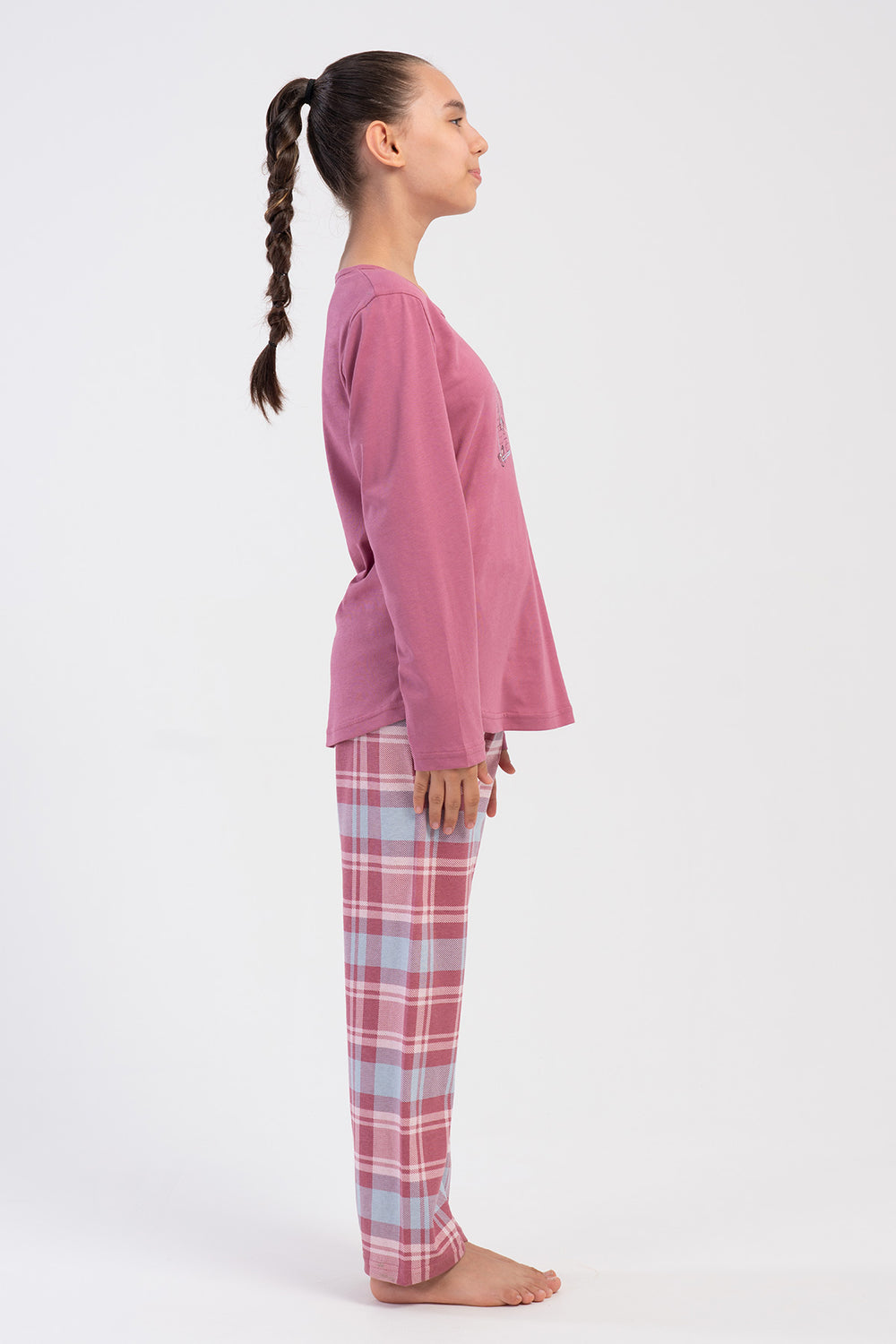 KIZ COCUK PIJAMA TAKIM SUPREM 503110 - Vienetta1.GrupPUDRA PEMBE