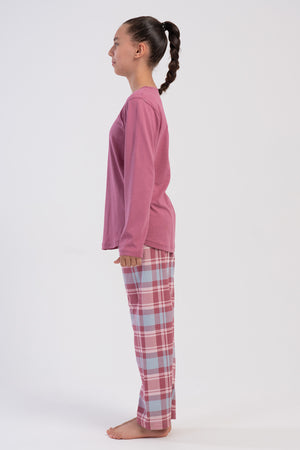 KIZ COCUK PIJAMA TAKIM SUPREM 503110 - Vienetta1.GrupPUDRA PEMBE