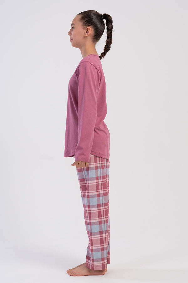 KIZ COCUK PIJAMA TAKIM SUPREM 503110 - Vienetta1.GrupPUDRA PEMBE