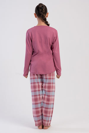 KIZ COCUK PIJAMA TAKIM SUPREM 503110 - Vienetta1.GrupPUDRA PEMBE