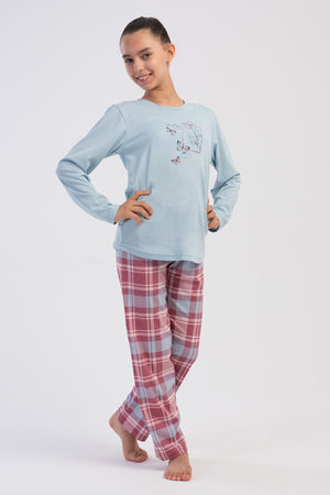 Kids' Girls Supreme Qeja O Neck Pyjama Set - Vienetta1.GrupMAVI