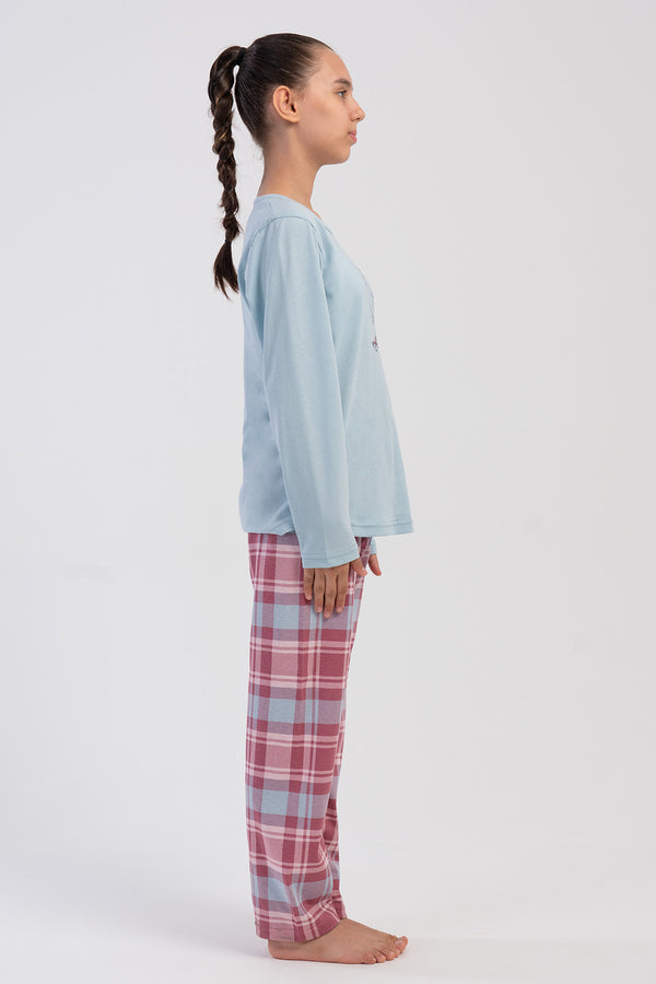 Kids' Girls Supreme Qeja O Neck Pyjama Set - Vienetta1.GrupMAVI