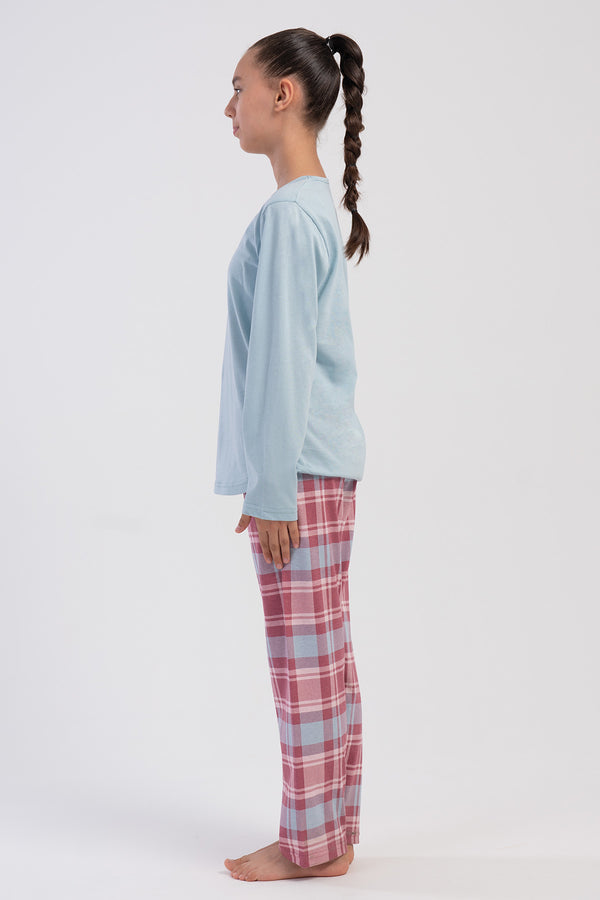 KIZ COCUK PIJAMA TAKIM SUPREM 503110 - Vienetta1.GrupPUDRA PEMBE