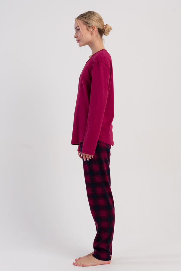 KADIN PIJAMA TAKIM INTERLOK 503136 - Vienetta1.GrupBORDO