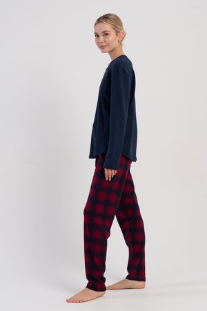 KADIN PIJAMA TAKIM INTERLOK 503136 - VienettaY.LACIVERTS