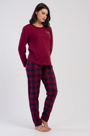 Woman Supreme Beva Long Sleeve Pyjama Set - Vienetta1.Grup3927LACIVERT