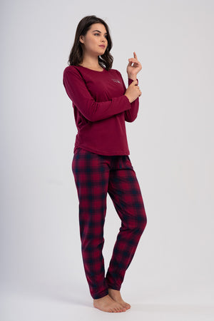 Woman Supreme Beva Long Sleeve Pyjama Set - Vienetta1.Grup3927LACIVERT